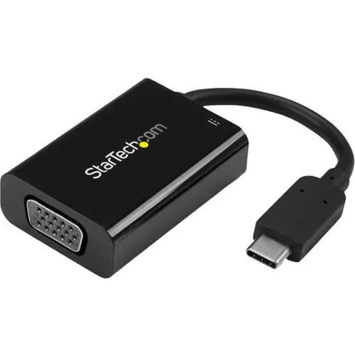 StarTech CDP2VGAUCP USB C to VGA Adapter with 60W Power Delivery