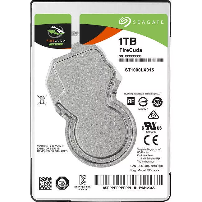 Seagate ST1000LX015-50PK Hard Drive - 1 TB - 2.5 - SATA - FireCuda