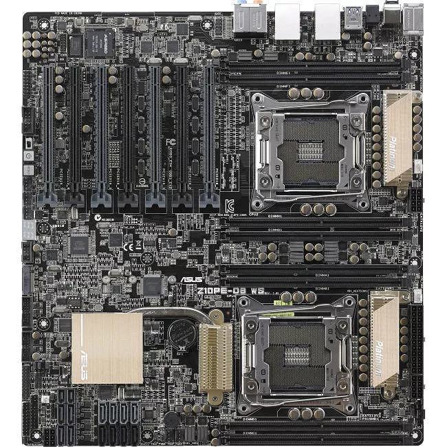 ASUS Z10PED8WS Workstation Motherboard - 2x Socket LGA 2011-v3 - Intel C612 - 8x DDR4 - RAID - 1x M.2 - 7x PCIe x16 - 2x RJ-45 - SSI EEB