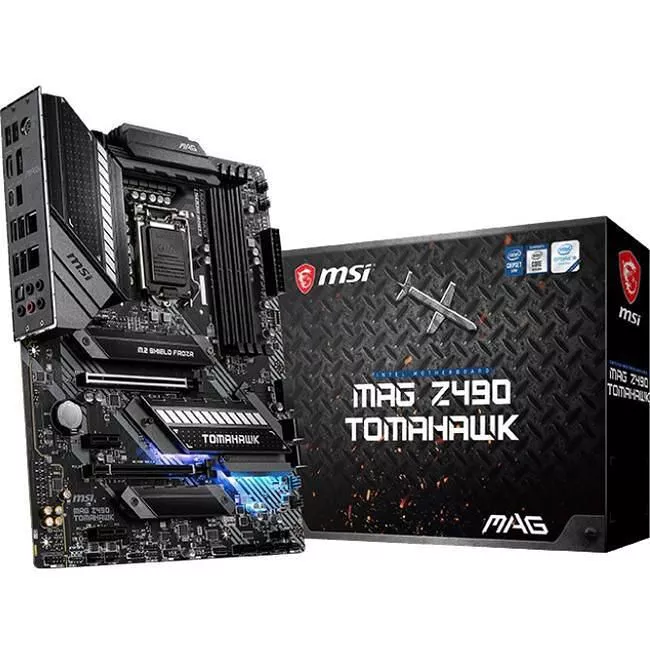 MSI Z490TMHWK Desktop Motherboard - 1x Socket LGA-1200 - Intel Z490 - 4x DDR4 - RAID - 2x M.2 - 2x PCIe x16 - 2x RJ-45 - ATX