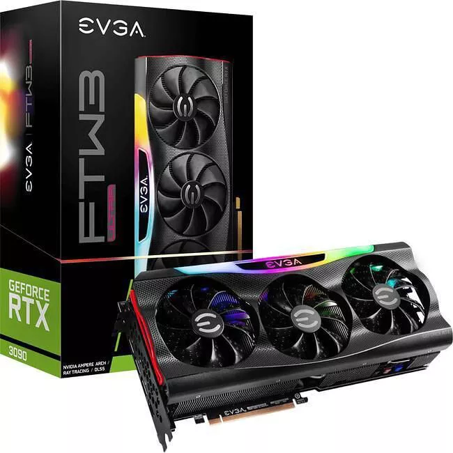 EVGA 24G-P5-3987-KR GeForce RTX™ 3090 FTW3 Ultra Gaming Graphic Card - 24 GB GDDR6X - 2.7 Slot