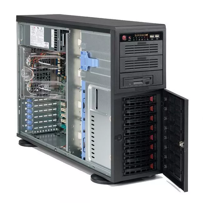 Supermicro CSE-743AC-1200B-SQ SuperChassis 743AC-1200B-SQ - Rack-mountable Server Case - Black - 4U