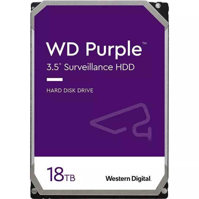 WD WD180PURZ Purple Hard Drive - 18 TB - 256 MB - 3.5 - SATA - 7200