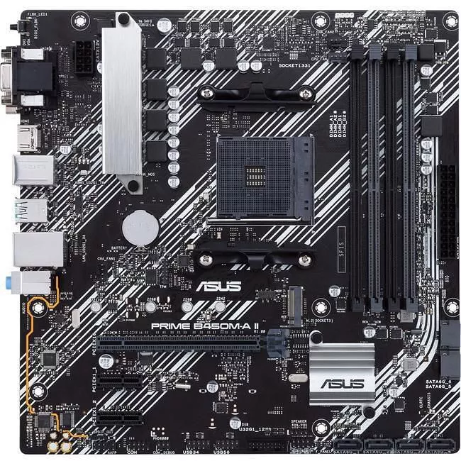 ASUS PRIME B450M-A II Desktop Motherboard - AM4 - AMD B450M - mATX