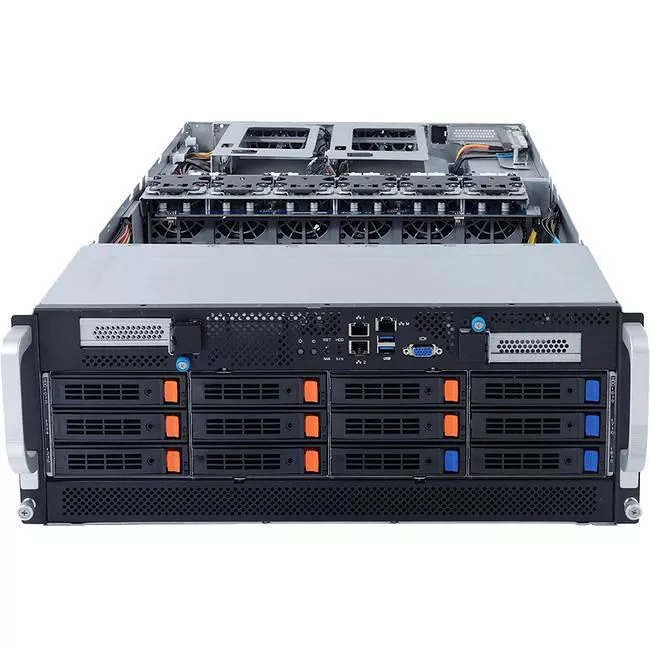 GIGABYTE G492-Z50 4U Rack Barebone - 2x AMD EPYC 7002 - 10x PCIe GPU - 3x 80 PLUS 2200 W PSU