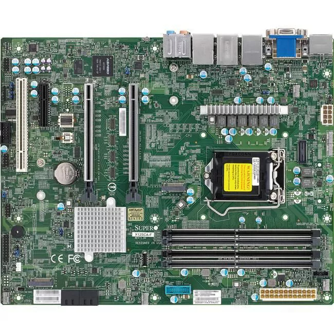 Supermicro MBD-X12SCA-F-O Workstation Motherboard - 1x Socket LGA-1200 - Intel W480 - 4x DDR4 - RAID - 2x M.2 - 2x PCIe x16 - 3x RJ-45 - ATX