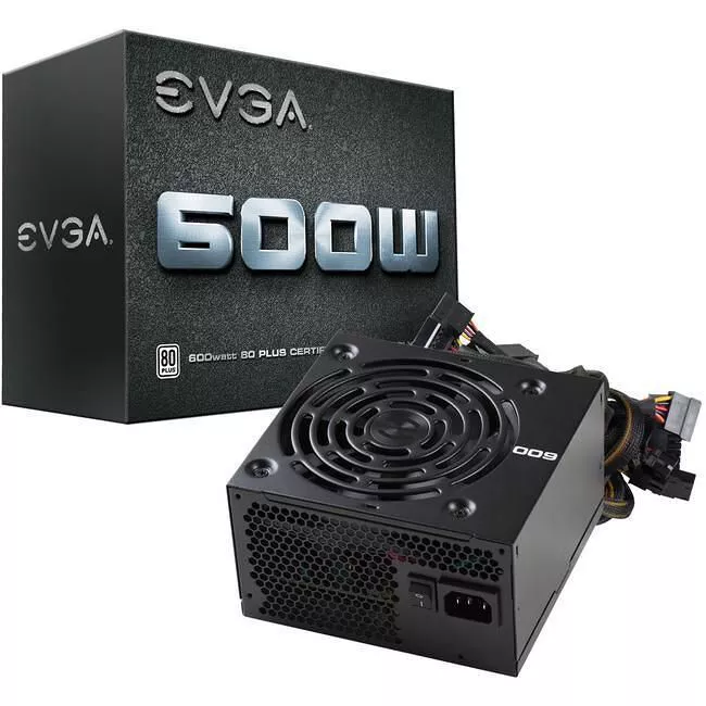 EVGA 100-W1-0600-K1 Power Supply - 80+ White - 600 W