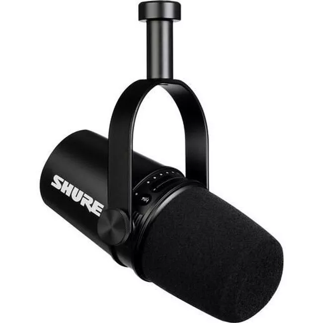 Shure MV7-K Dynamic USB & XLR Podcast Microphone - Black