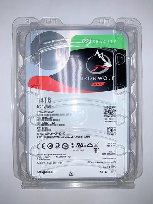 Seagate ST14000VN0008 IronWolf Hard Drive - 14 TB - 256 MB - 3.5 - SATA - 7200