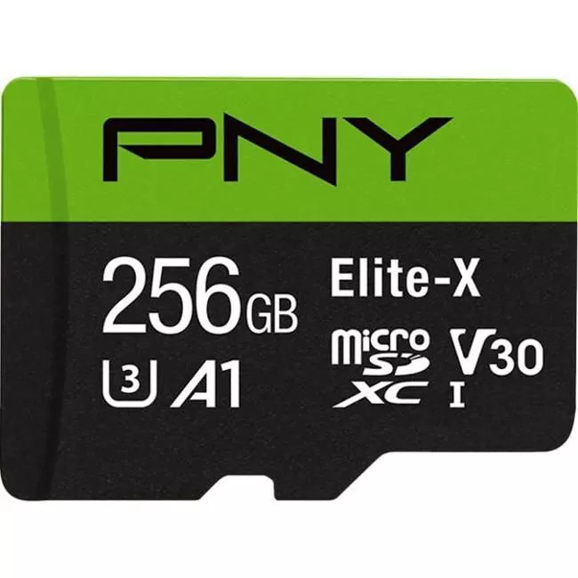 PNY P-SDU256U3100EX-GE 256 GB Elite-X Class 10/UHS-I (U3) microSDXC Memory Card