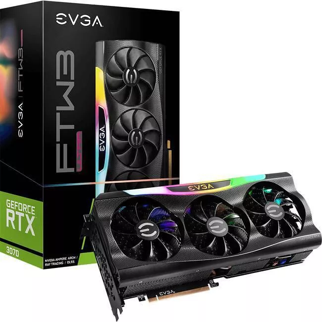 EVGA 08G-P5-3767-KR FTW3 Ultra Gaming NVIDIA GeForce RTX 3070 Graphic Card - 8 GB GDDR6