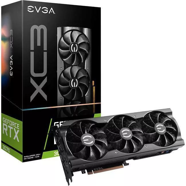 EVGA 08G-P5-3755-KR XC3 Ultra Gaming NVIDIA GeForce RTX 3070 Graphic Card - 8 GB GDDR6