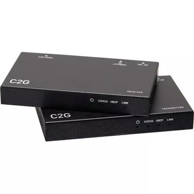 C2G C2G30010 HDBaseT HDMI Extender over Cat Cable - HDMI Transmitter Box to Receiver Box - 4K 60Hz