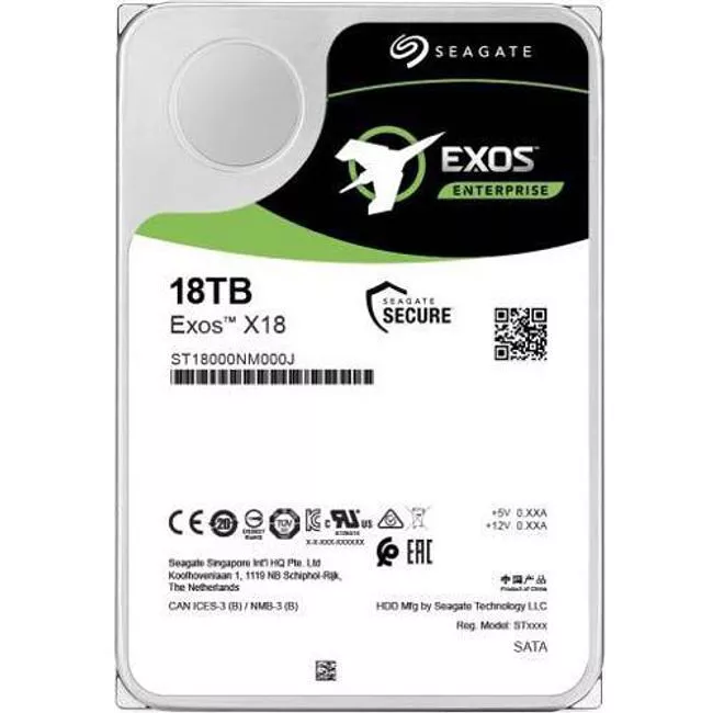 Seagate ST18000NM005J Exos Hard Drive - 18 TB - 256 MB - SAS - 7200