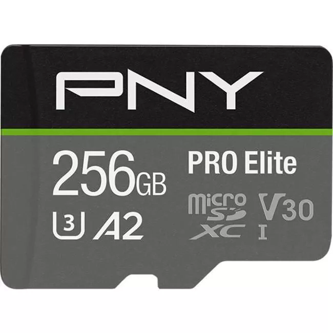 PNY P-SDU256V32100PRO-GE 256 GB PRO Elite Class 10 (U3) microSDXC Memory Card