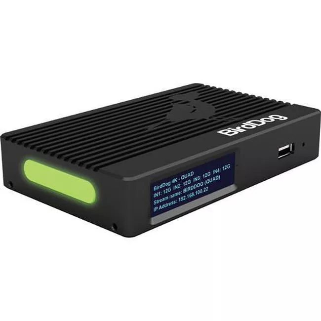 BirdDog BD4KQUAD 4K Quad - 12G SDI To 4KP60 NDI Encoding and Decoding
