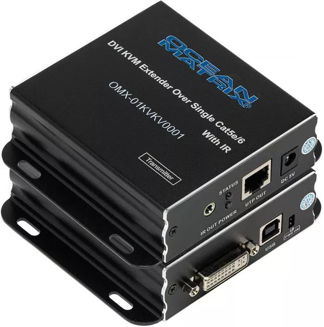 Ocean Matrix OMX-01KVKV0001 1080p/60 DVI KVM Extender Tx/Rx Over Single Cat5e/6