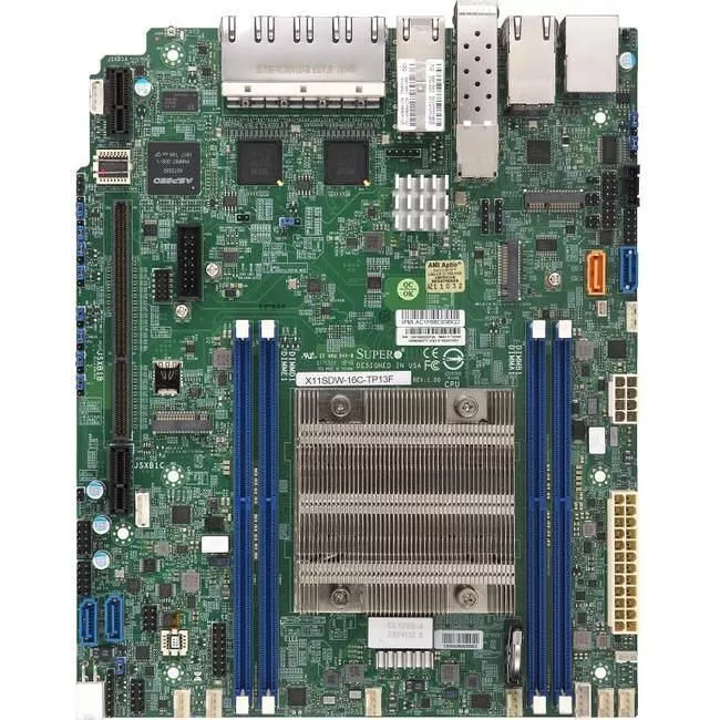 Supermicro MBD-X11SDW-14C-TP13F-O Server Motherboard - 1x Socket BGA-2518 - Intel 4x DDR4 - 3x M.2 - 11x RJ-45 - Proprietary Form Factor