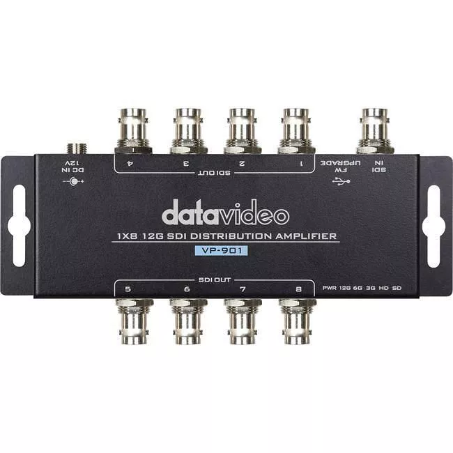 Datavideo VP-901 1 in, 8 out 12G-SDI Distribution Amplifier