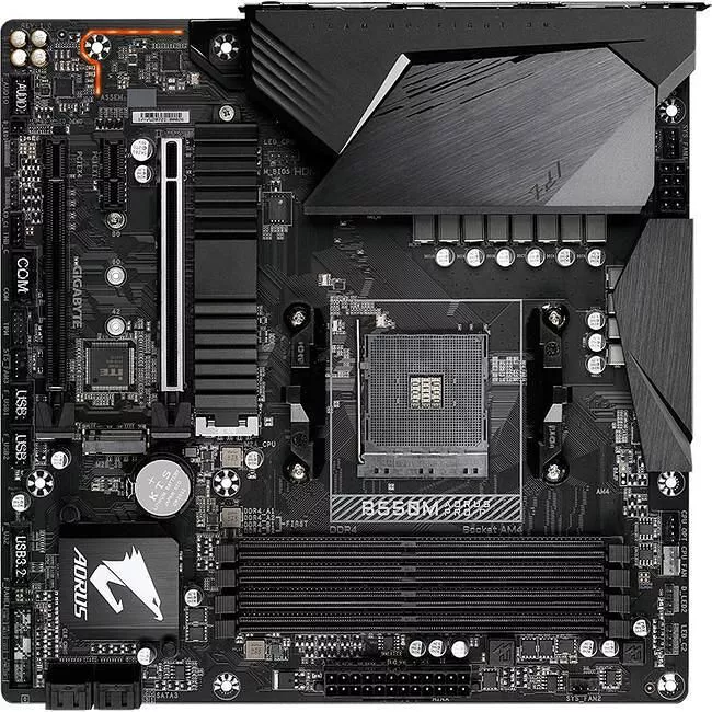GIGABYTE B550M AORUS PRO-P Desktop Motherboard - 1x Socket AM4 - AMD B550 - 4x DDR4 - RAID - 2x M.2 - 2x PCIe x16 - 1x RJ-45 - Micro ATX