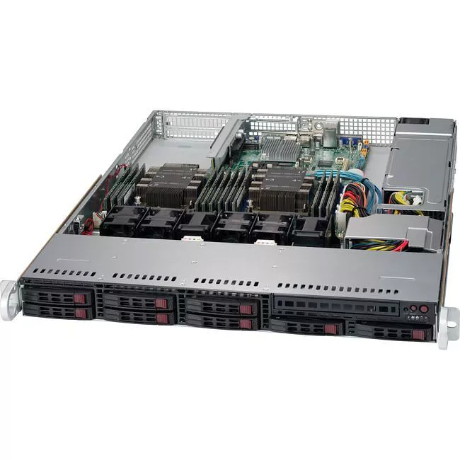 Supermicro CSE-113AC2-605WB SuperChassis - 1U Rack - 600 W Platinum - Backplane - 8x 2.5"