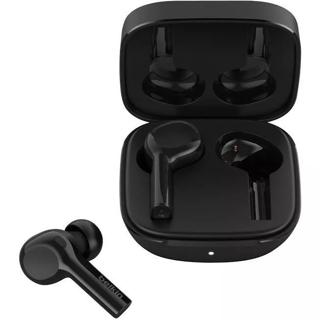 Belkin AUC002GLBK SOUNDFORM Freedom True Wireless Earbuds - 8hr earbuds 28hr w/ case