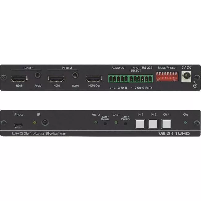 Kramer 20-90051790 VS-411UHD 4x1 4K60 4:2:0 HDMI Auto Switcher with Audio