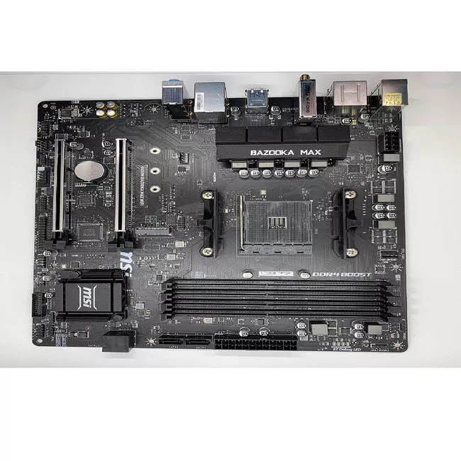 MSI B450MBMAXWI Desktop Motherboard - 1x Socket AM4 - AMD B450 - 4x DDR4 - RAID - 1x M.2 - 2x PCIe x16 - Wi-Fi - 1x RJ-45 - Micro ATX