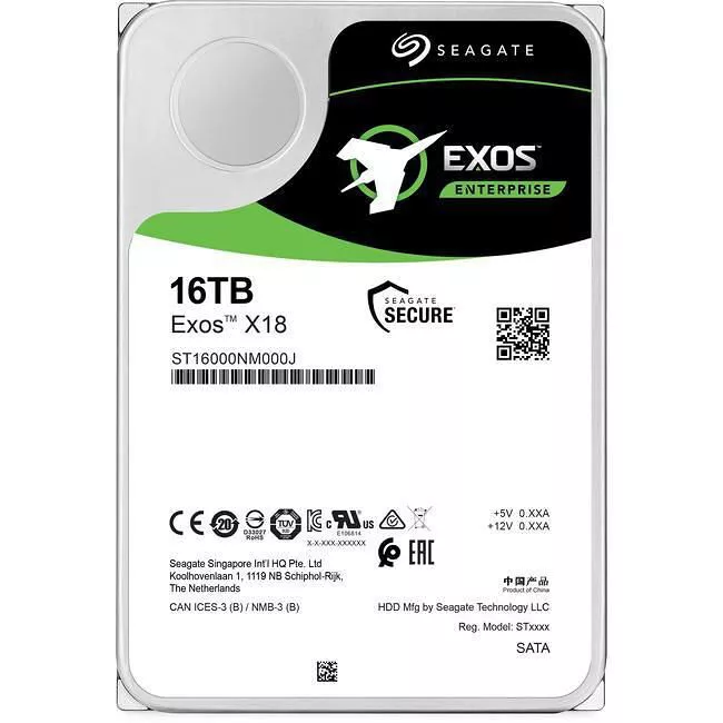 Seagate ST16000NM000J Exos Hard Drive - 16 TB - 256 MB - 3.5 - SATA - 7200
