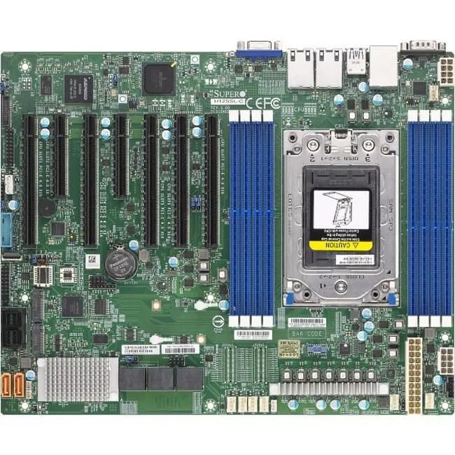 Supermicro MBD-H12SSL-C-B Server Motherboard - 1x Socket SP3 - AMD 8x DDR4 - RAID - 2x M.2 - 5x PCIe x16 - 2x RJ-45 - ATX