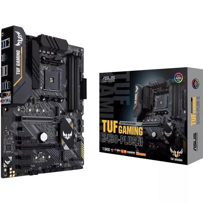 ASUS TUFGAMINGB450-PLUSII Desktop Motherboard - AM4 - AMD B450 - ATX