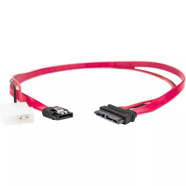 Rocstor Y10C252-R1 Storage Cable - 50 cm - 20 W LP4 Power Cable Adapter - Slimline SATA to SATA