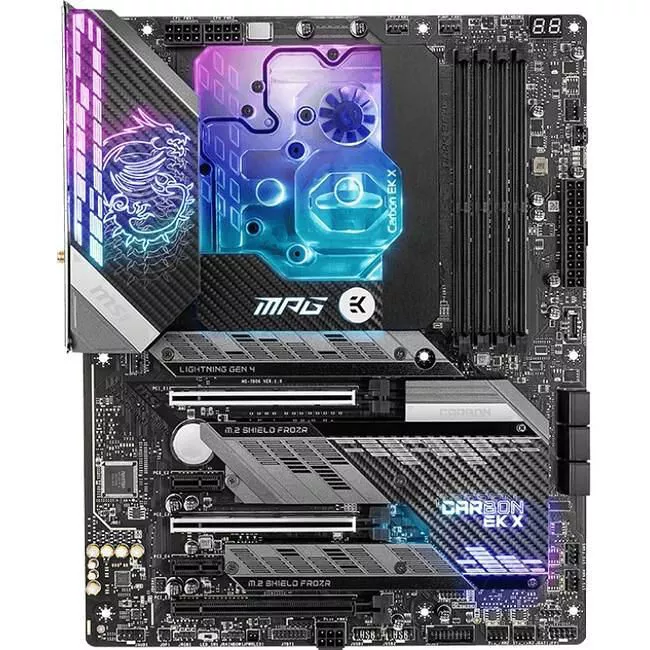 MSI Z590EKX Desktop Motherboard - 1x Socket LGA-1200 - Intel Z590 - 4x DDR4 - RAID - 3x M.2 - 3x PCIe x16 - Wi-Fi - 1x RJ-45 - ATX