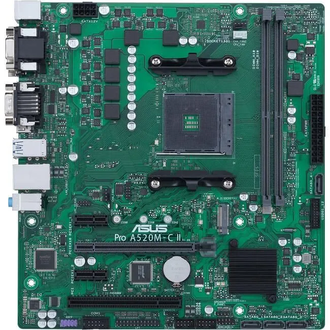 ASUS PRO A520M-C II/CSM Desktop Motherboard - Socket AM4 - mATX - AMD A520