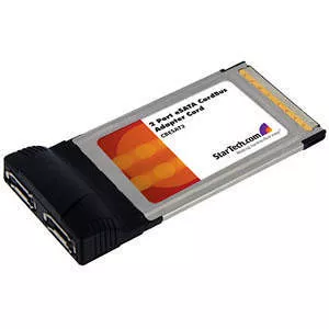 StarTech CBESAT2 2 Port CardBus eSATA Laptop Controller Adapter Card