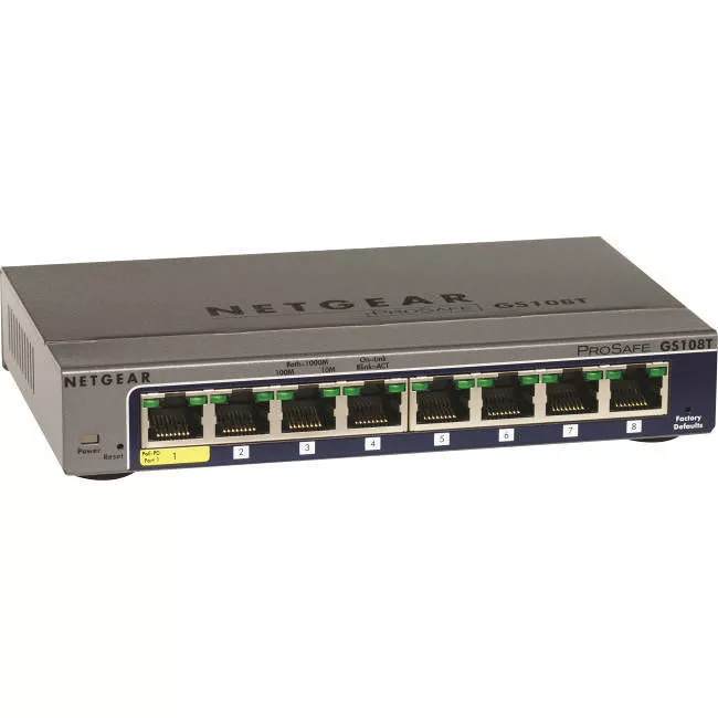 NETGEAR GS108T-200NAS ProSafe GS108Tv2 Gigabit Smart Switch