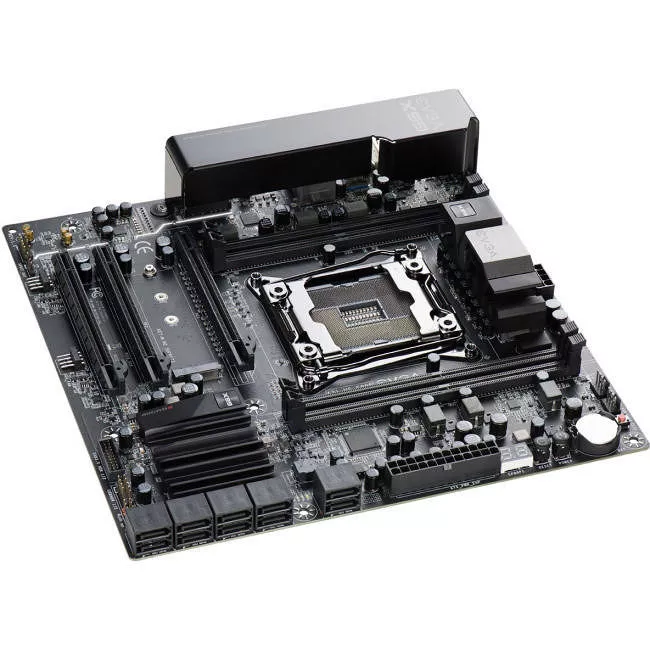 EVGA 131-HE-E095-KR Desktop Motherboard - 1x Socket LGA 2011-v3 - Intel X99 - 4x DDR4 - RAID - 3x PCIe x16 - Micro ATX
