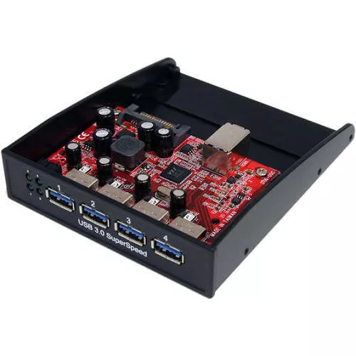 StarTech 35BAYUSB3S4 USB 3.0 Front Panel 4 Port Hub - 5Gbps - 3.5 5.25in Bay