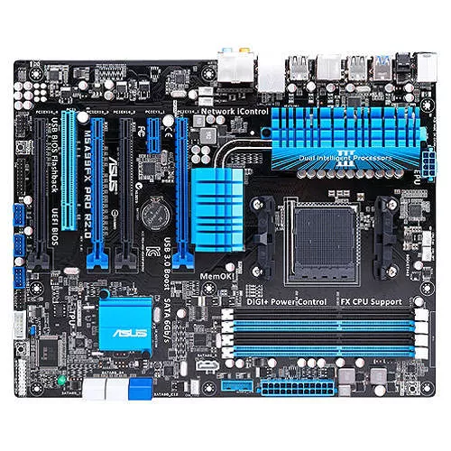 ASUS M5A99FX PRO R2.0 Desktop Motherboard - 1x Socket AM3+ - AMD 990FX - 4x DDR3 - RAID - 4x PCIe x16 - 1x RJ-45 - ATX