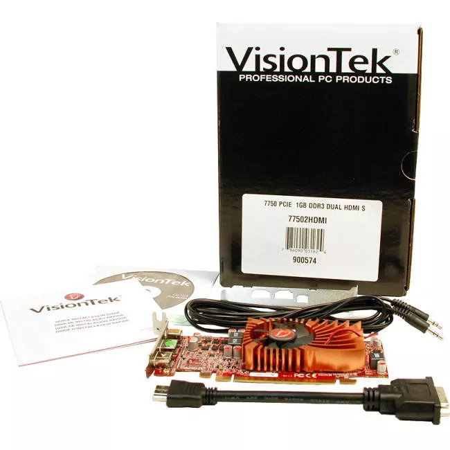 VisionTek 900574 Radeon HD 7750 Graphic Card - 1 GB DDR3 SDRAM - PCI-E 3.0 x16 - Low-profile
