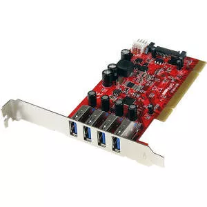 StarTech PCIUSB3S4 4 Port PCI SuperSpeed USB 3.0 Adapter Card