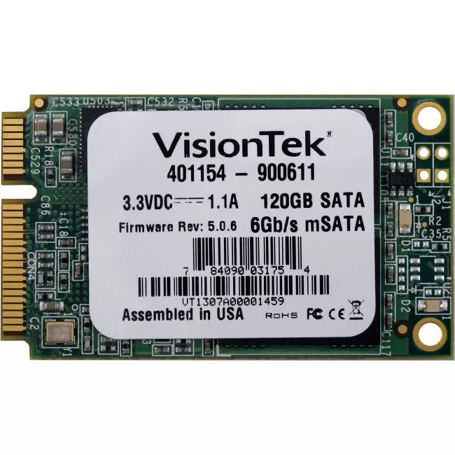 VisionTek 900611 120GB mSATA SATA III Internal SSD