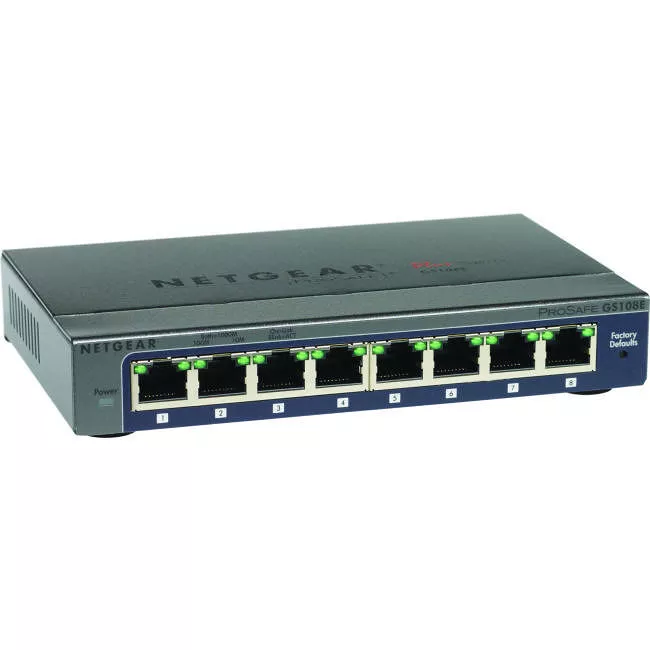 NETGEAR GS108E-300NAS Prosafe Plus GS108E Ethernet Switch