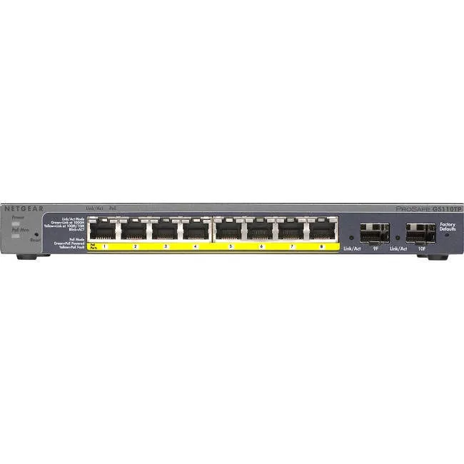 NETGEAR GS110TP-200NAS 8-Port Smart Managed Pro PoE Switch, 53W, GS110TP