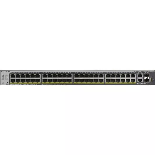 NETGEAR GS752TXP-100NES 52 PoE+ Port Gigabit Stackable Smart Switch