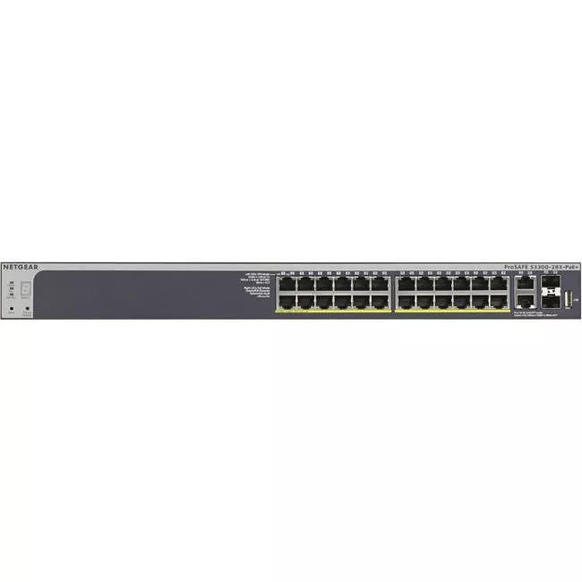 NETGEAR GS728TXP-100NES 28 PoE+ Port Gigabit Stackable Smart Switch