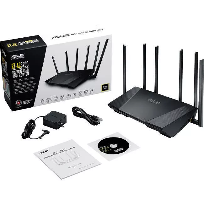 ASUS RT-AC3200 Wi-Fi 5 IEEE 802.11ac Ethernet Wireless Router