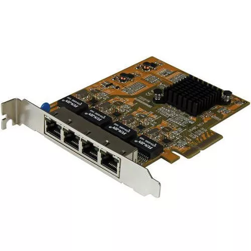 StarTech ST1000SPEX43 4-Port PCI Express Gigabit Network Adapter Card - Quad-Port PCIe Gigabit NIC