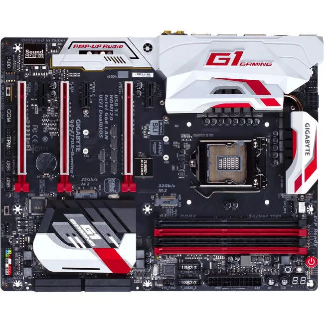 GIGABYTE GA-Z170X-GAMING 7 Desktop Motherboard - 1x Socket H4 LGA-1151 - Intel Z170 - 4x DDR4 - RAID - 2x M.2 - 3x PCIe x16 - ATX