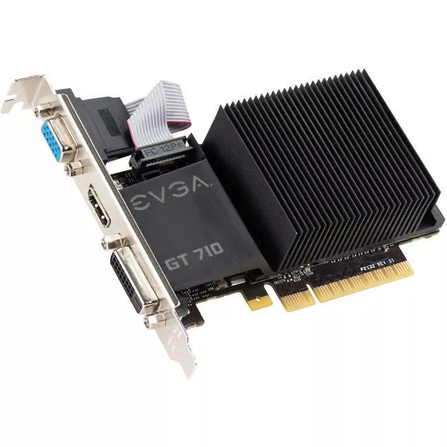 EVGA 01G-P3-2710-KR NVIDIA GEFORCE GT 710 1GB DDR3 64BIT DUAL SLOT, PASSIVE GRAPHICS CARD
